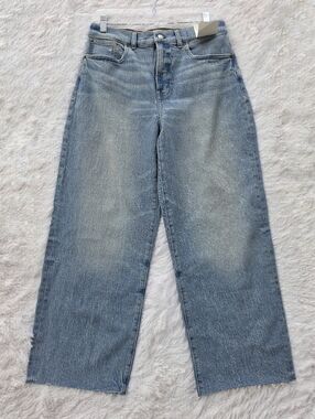 NWT Madewell Perfect Vintage Wide‎ Leg Crop Jeans Broken Zipper Repair Project